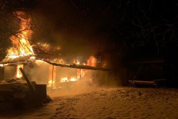 Incendiu de la Merești, comuna Vulturești