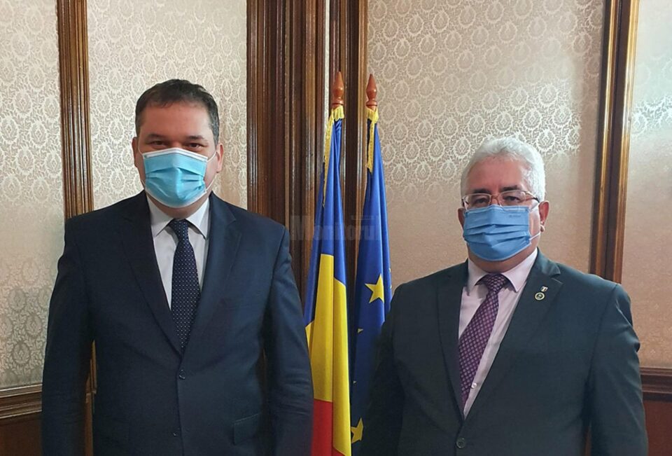 Ministrul Dezvoltării, Cseke Atilla, cu primarul Sucevei, Ion Lungu