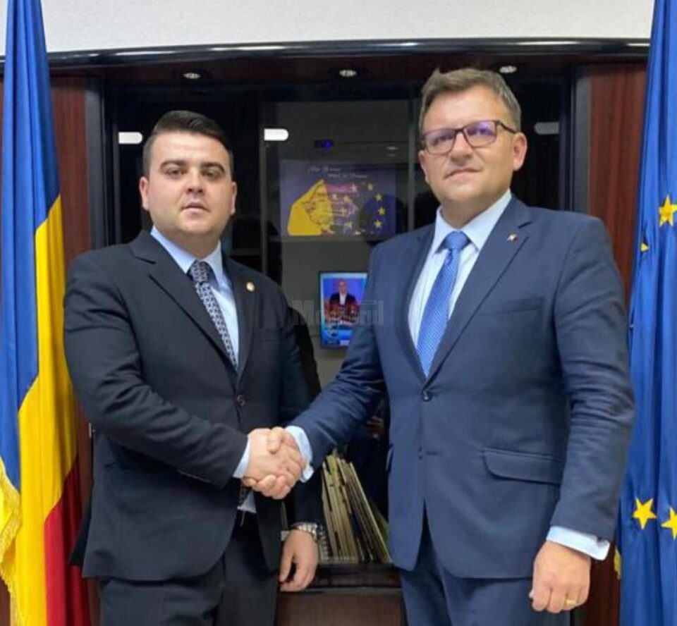 Deputatul PSD Gheorghe Șoldan și ministrul Muncii, Marius Budăi