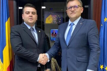 Deputatul PSD Gheorghe Șoldan și ministrul Muncii, Marius Budăi