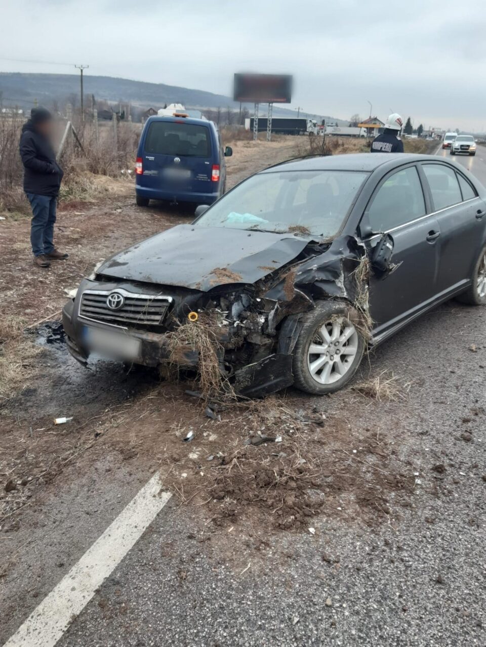 Mașina implicată în accidentul de la Pătrăuți