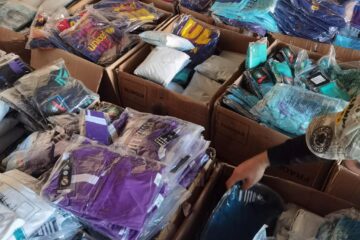 Adidași și tricouri în valoare de peste 100.000 de euro, confiscate de la un om de afaceri
