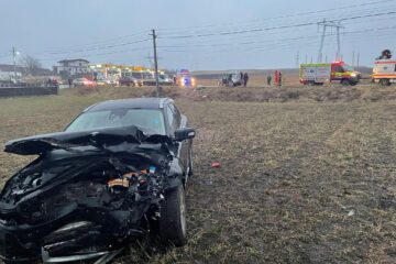 Accidentul care a avut loc vineri după-amiază în zona localității Cumpărătura, pe drumul european 85