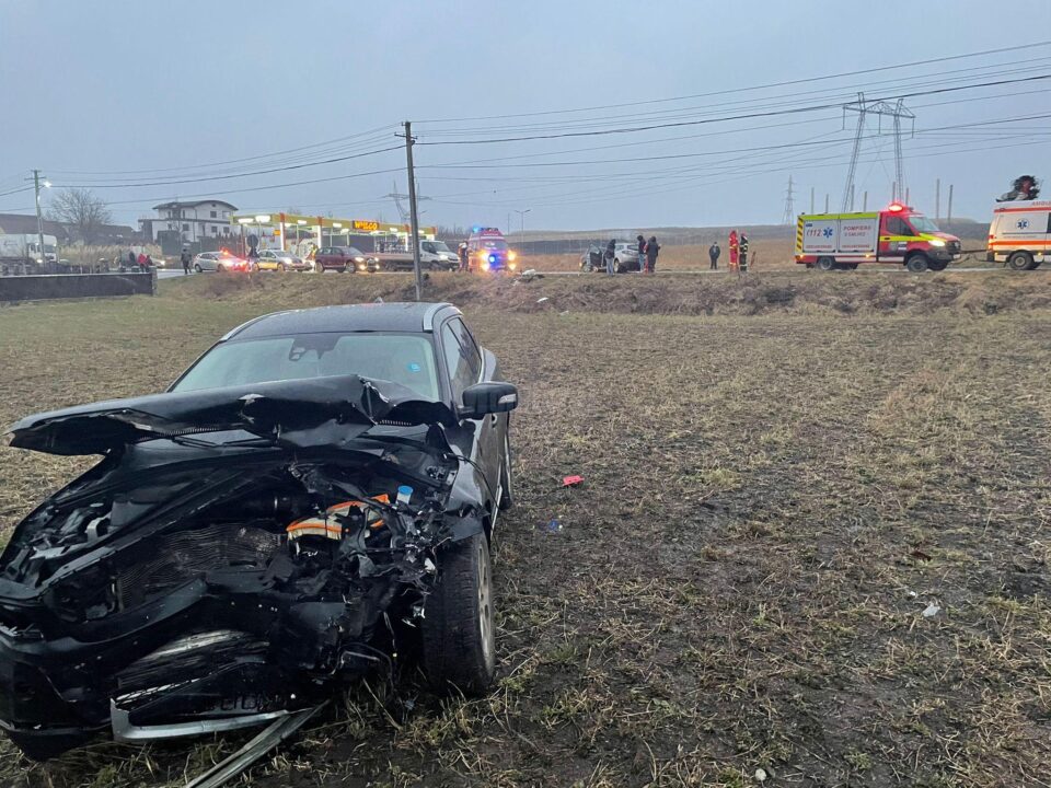 Accidentul care a avut loc vineri după-amiază în zona localității Cumpărătura, pe drumul european 85