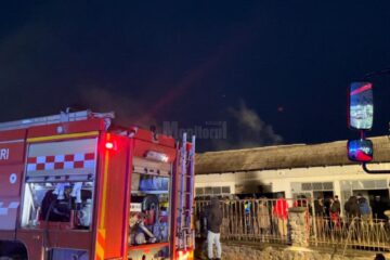 Un service auto din Bosanci, afectat de un serios incendiu