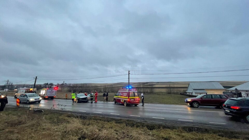 Accidentul care a avut loc vineri după-amiază în zona localității Cumpărătura, pe drumul european 85