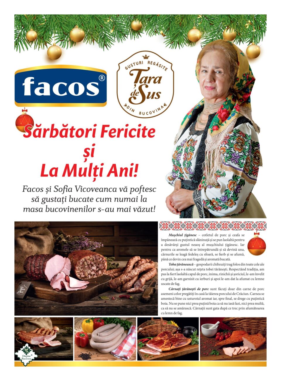Facos și Sofia Vicoveanca vă poftesc să gustați bucate cum numai la masa bucovinenilor s-au mai văzut!
