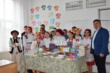 Cărțile donate școlii din Solonețu Nou