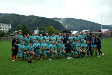 O parte dintre componenții echipei de rugby humorene