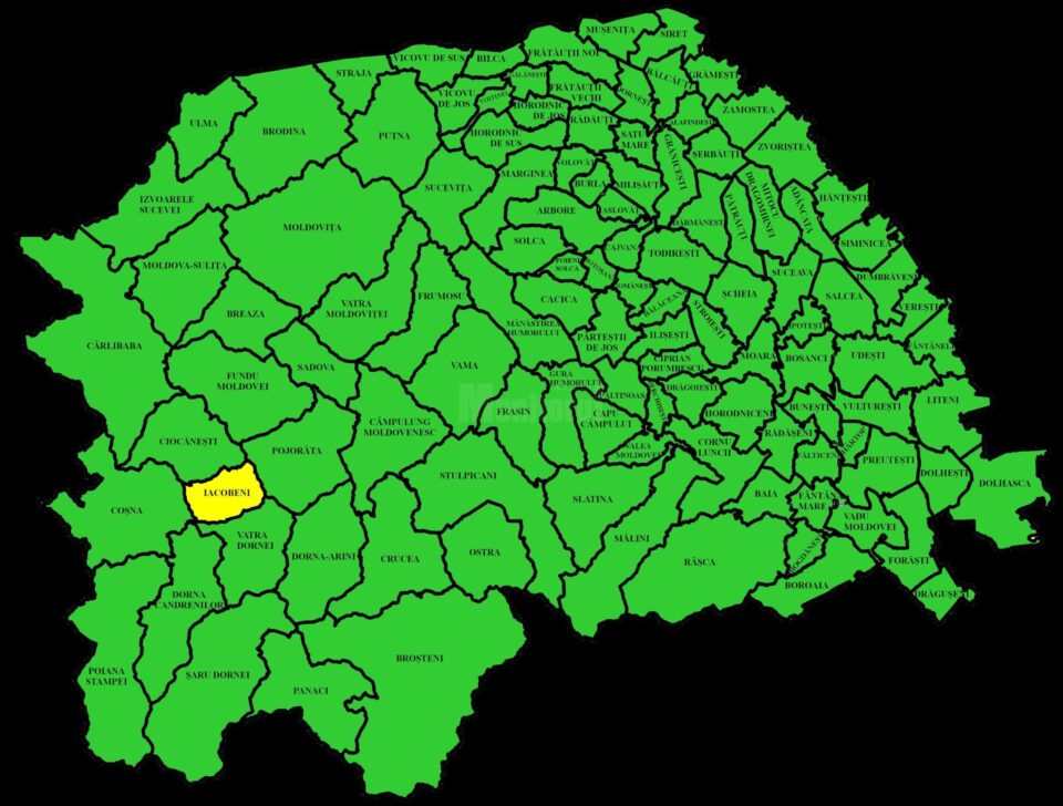 Harta incidentei Covid in judetul Suceava