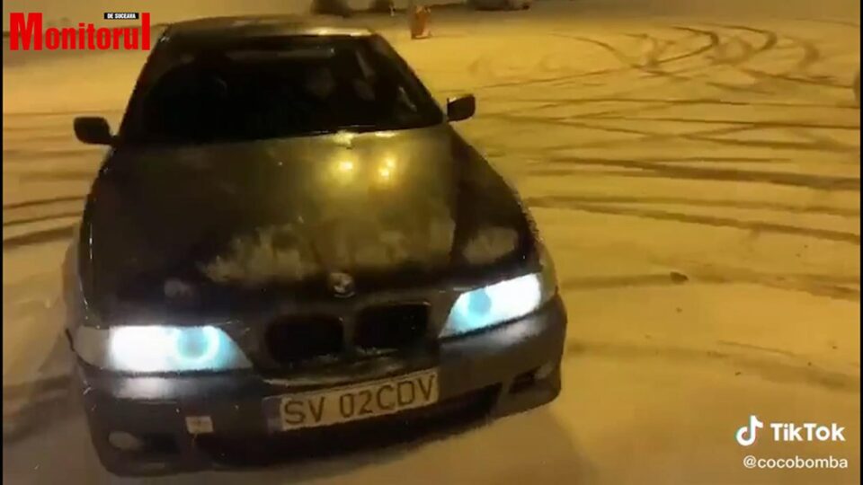 Un tânăr se fălește pe TikTok cu drifturi pe străzile Sucevei