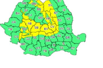 Vânt puternic în zona de munte a județului Suceava
