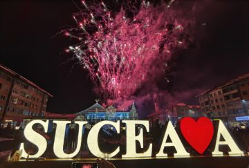 Grandios foc de artificii, în centrul Sucevei, la trecerea în 2022