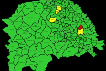 Harta incidenței Covid în județ
