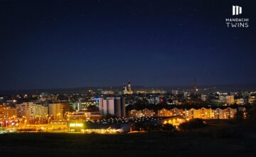 Vedere asupra orasului de pe santierul celui mai nou complex rezidential de apartamente din Suceava - Mandachi Twins