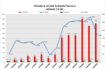 Situatia in judet in ultimele 14 zile