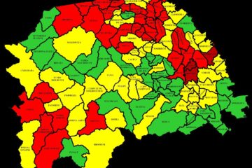 Harta incidentei Covid in judetul Suceava