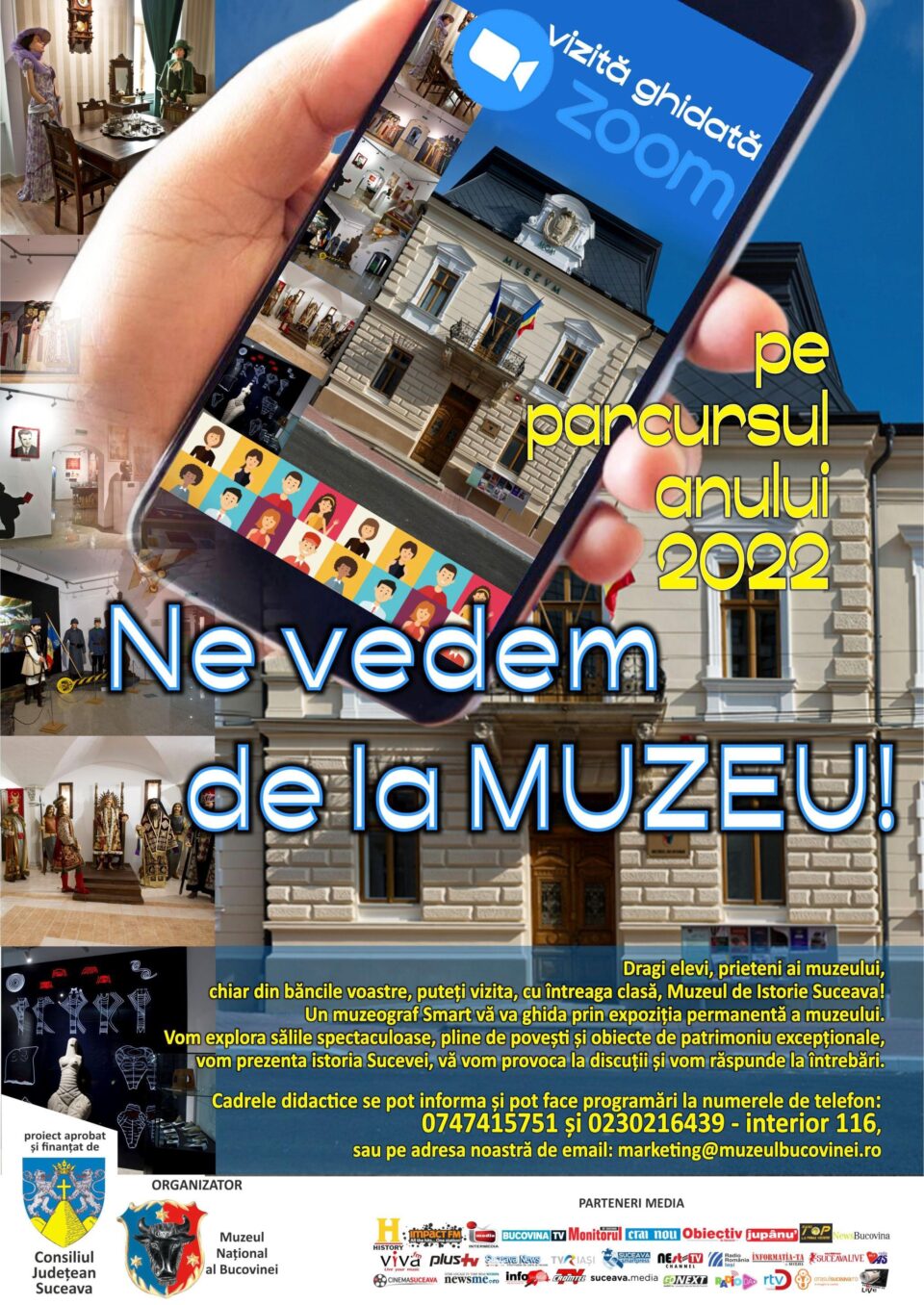 „Ne vedem de la muzeu!”, proiect de educație muzeală care se adresează elevilor interesați să viziteze Muzeul de Istorie cu ajutorul aplicației Zoom „Ne vedem de la muzeu!”, proiect de educație muzeală care se adresează elevilor interesați să viziteze Muzeul de Istorie cu ajutorul aplicației Zoom