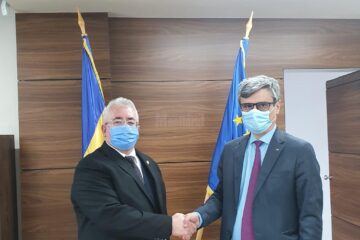 Primarul Sucevei, Ion Lungu, cu cu ministrul Energiei, Virgil Popescu