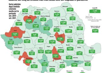 Harta salariilor din România