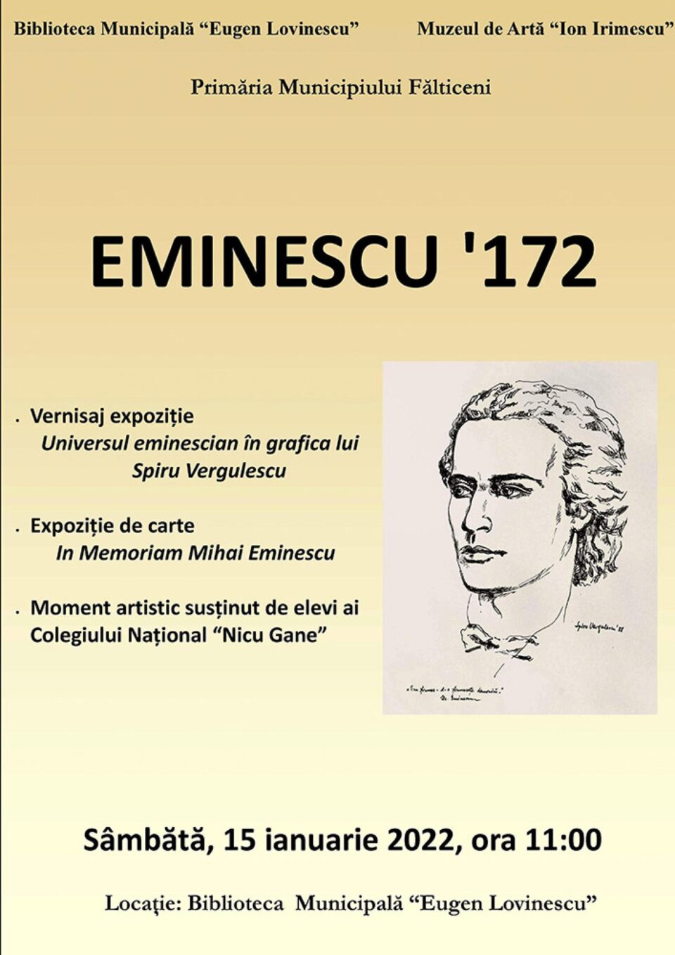 Omagiu față de poetul național al românilor, Mihai Eminescu