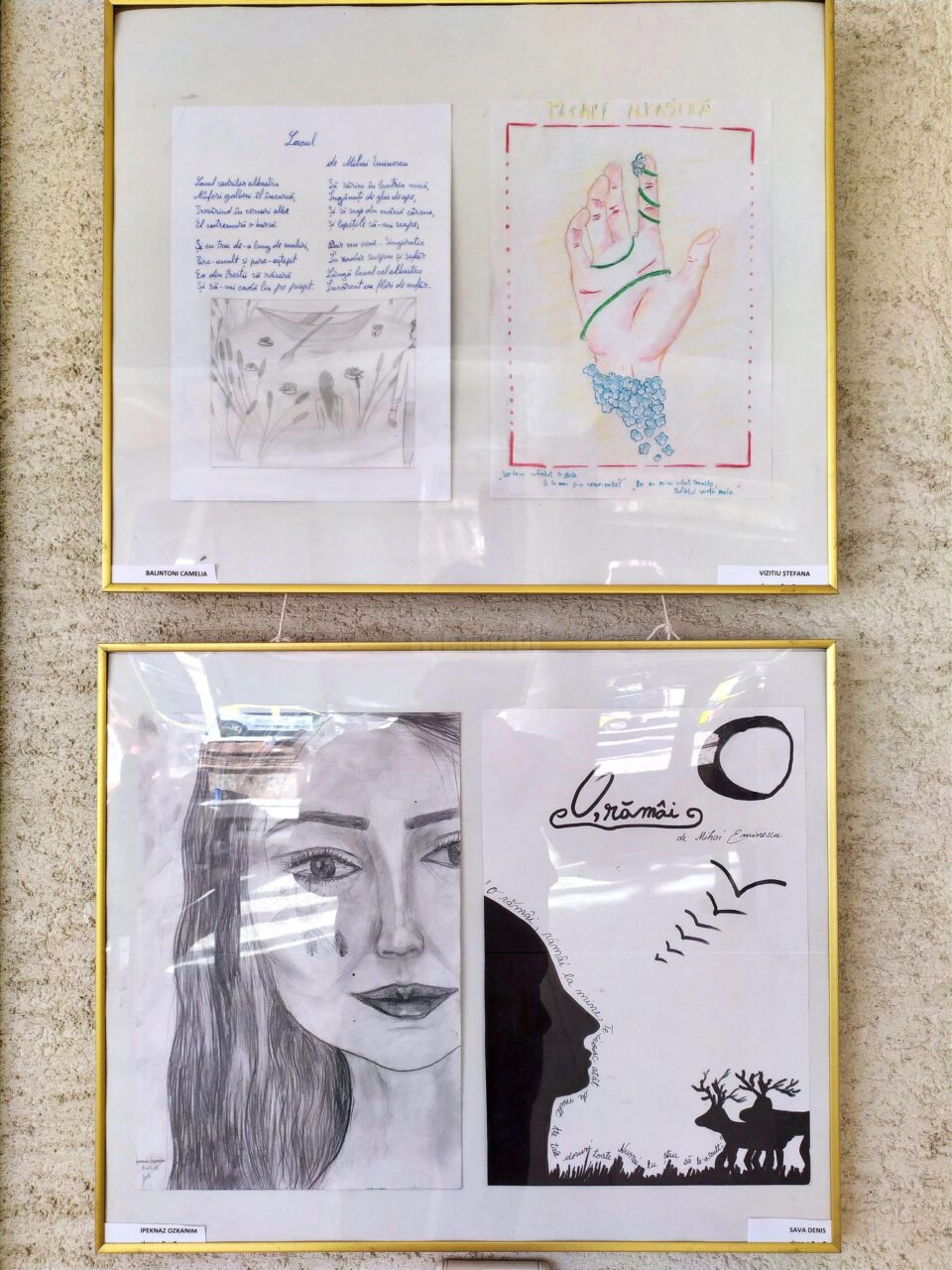 Expoziție de grafică și pictură dedicată poetului Mihai Eminescu, realizată de elevii Colegiului „Alexandru cel Bun” Expoziție de grafică și pictură dedicată poetului Mihai Eminescu, realizată de elevii Colegiului „Alexandru cel Bun”