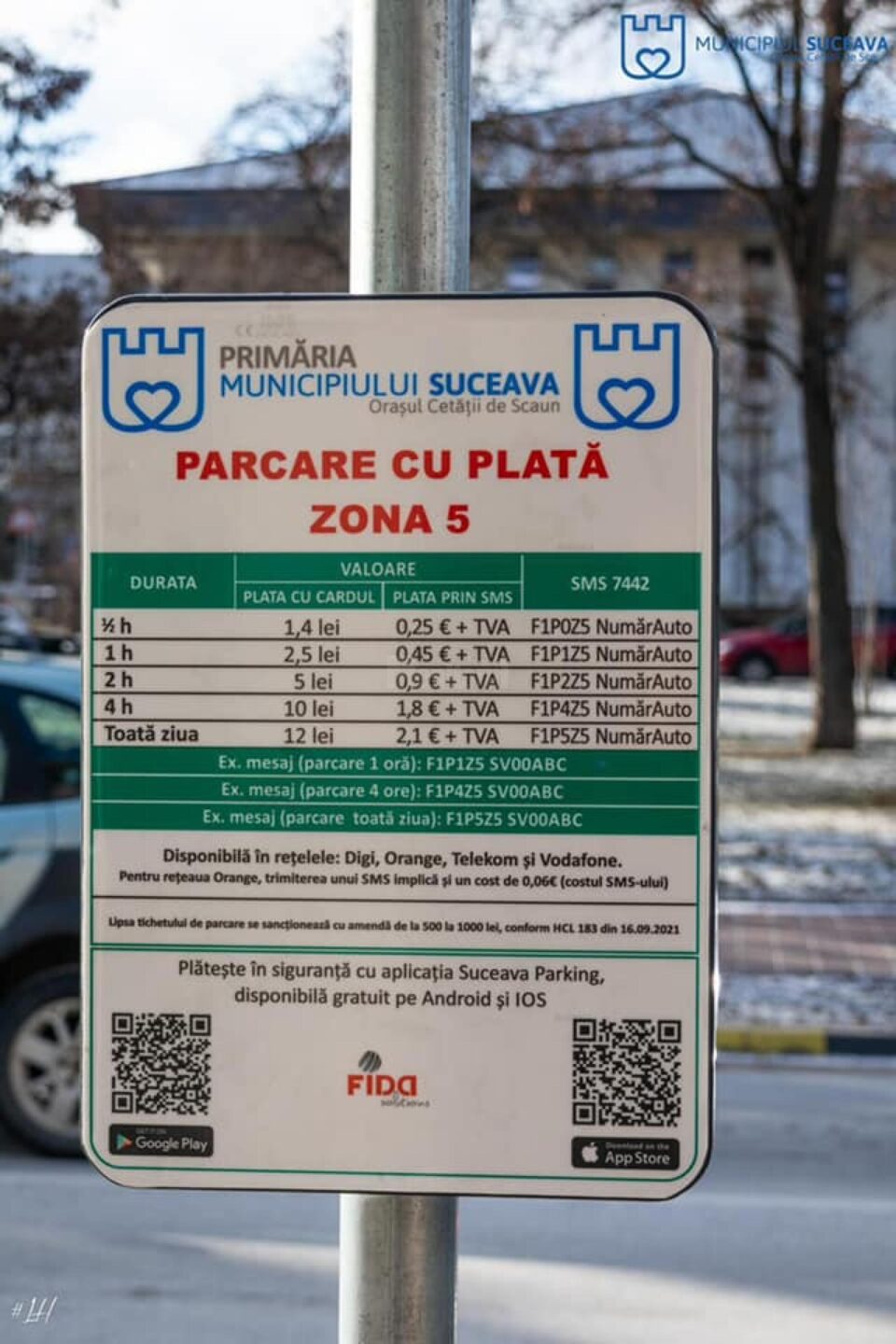 Parcările cu plată din municipiul Suceava au generat încasări de 2,2 milioane de lei în 2021
