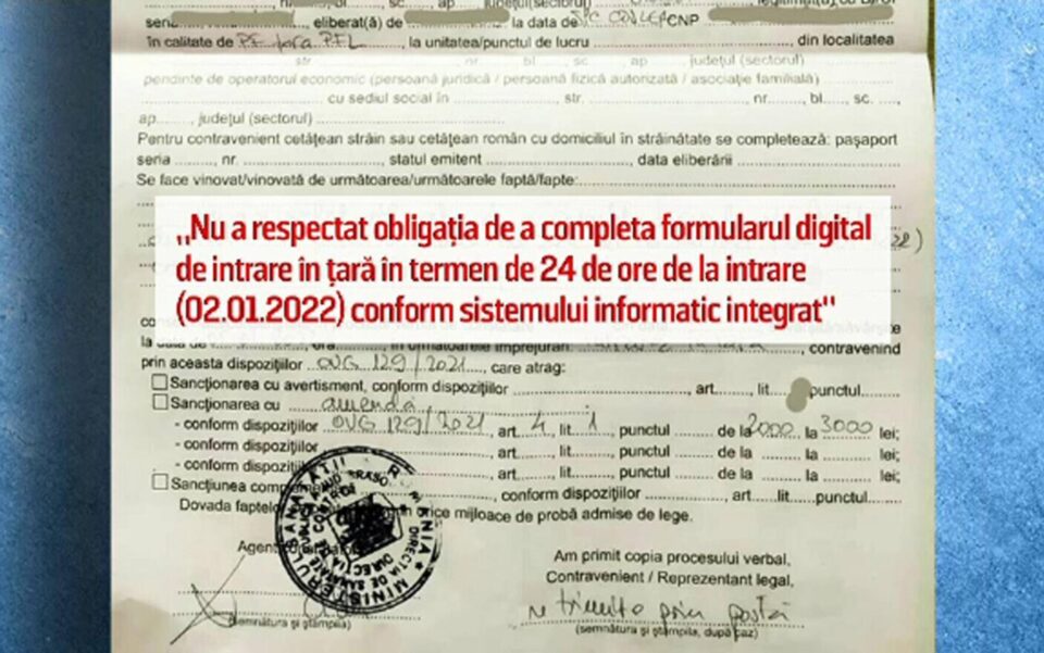 Angajații DSP, copleșiți de vraful de amenzi pentru sucevenii care n-au completat formularul de localizare la intrarea în țară