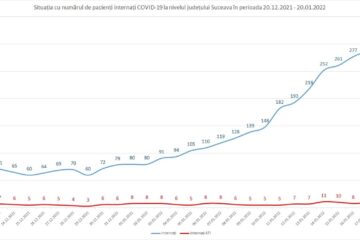 296 de adulți și 28 de copii internați în spitalele din județ, din cauza Covid