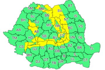 Cod galben de viscol în zona de munte, până sâmbătă dimineață