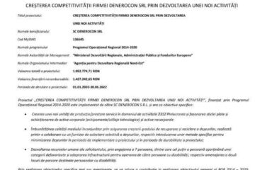 Comunicat de presă privind începerea implementării proiectului „Dezvoltarea și modernizarea activității societății GONBUILDING SRL prin achiziție de echipamente moderne și eco-eficiente”