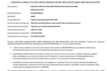 Comunicat de presă privind începerea implementării proiectului „Dezvoltarea și modernizarea activității societății GONBUILDING SRL prin achiziție de echipamente moderne și eco-eficiente”