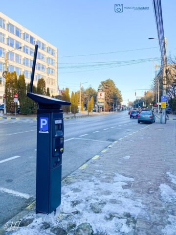 Parcometre pe bază de energie solară și plată tip contactless, pe străzile Sucevei