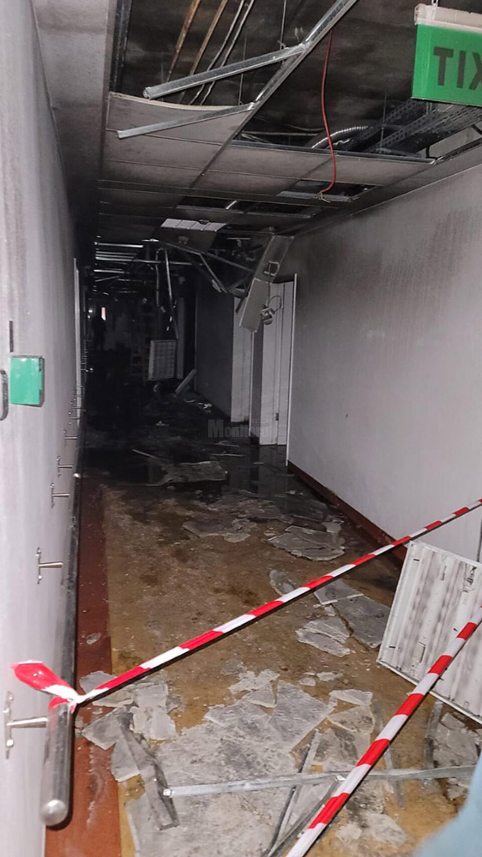 Zona afectată de incendiu de la Spitalul Județean