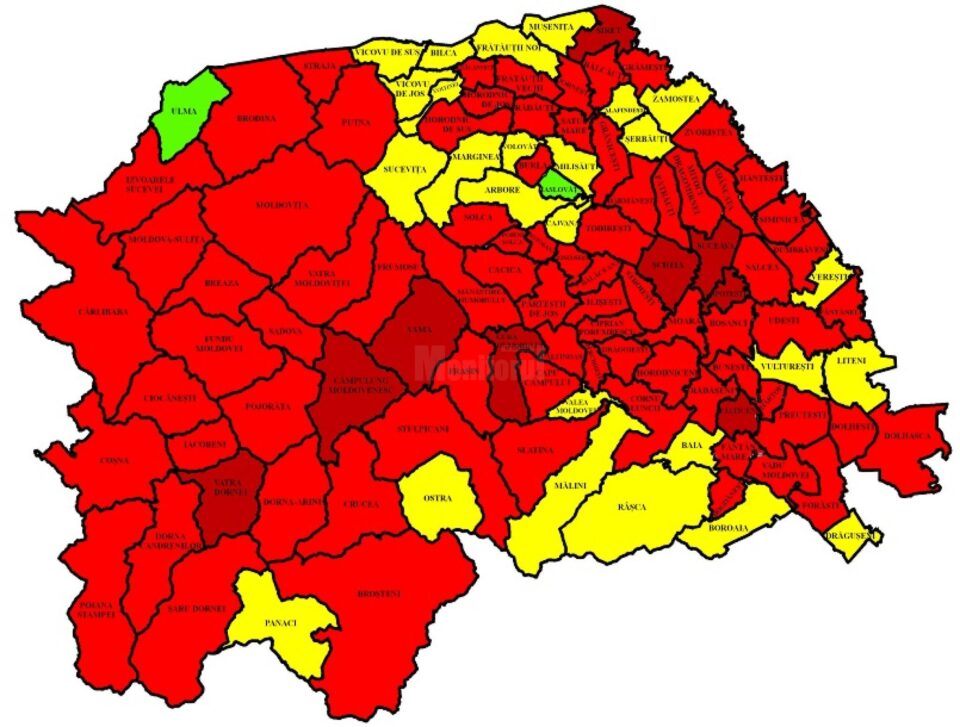 Două localități din județul Suceava nu mai au bolnavi de coronavirus