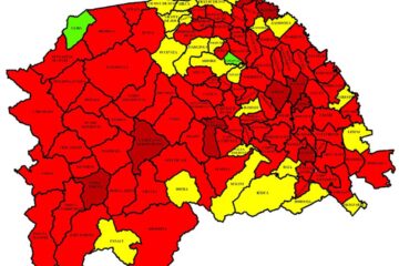 Doar două localități din județul Suceava sunt în scenariul verde