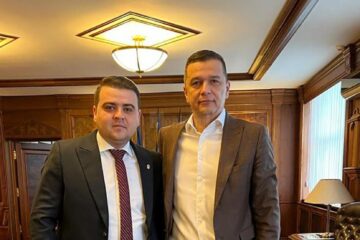 Deputatul Gheorghe Șoldan și ministrul Transporturilor, Sorin Grindeanu