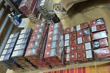 Țigările confiscate în urma acțiunii de urmărire de la Câmpulung Moldovenesc