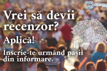 Primăria Suceava primește înscrieri pentru recenzori la recensământul populației și al locuințelor