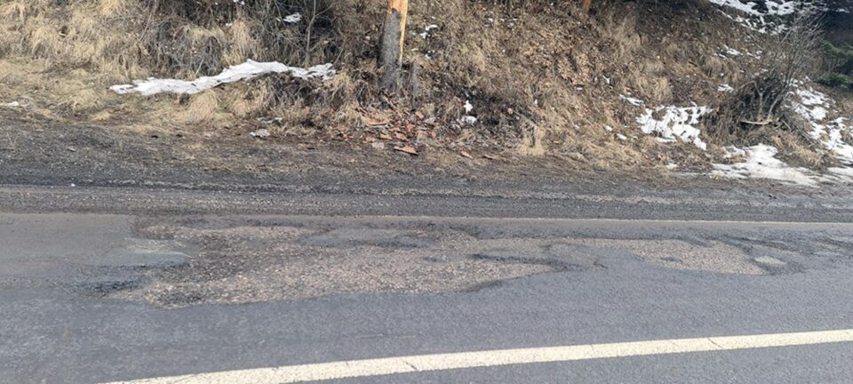 Așa arată DN 17 la Iacobeni