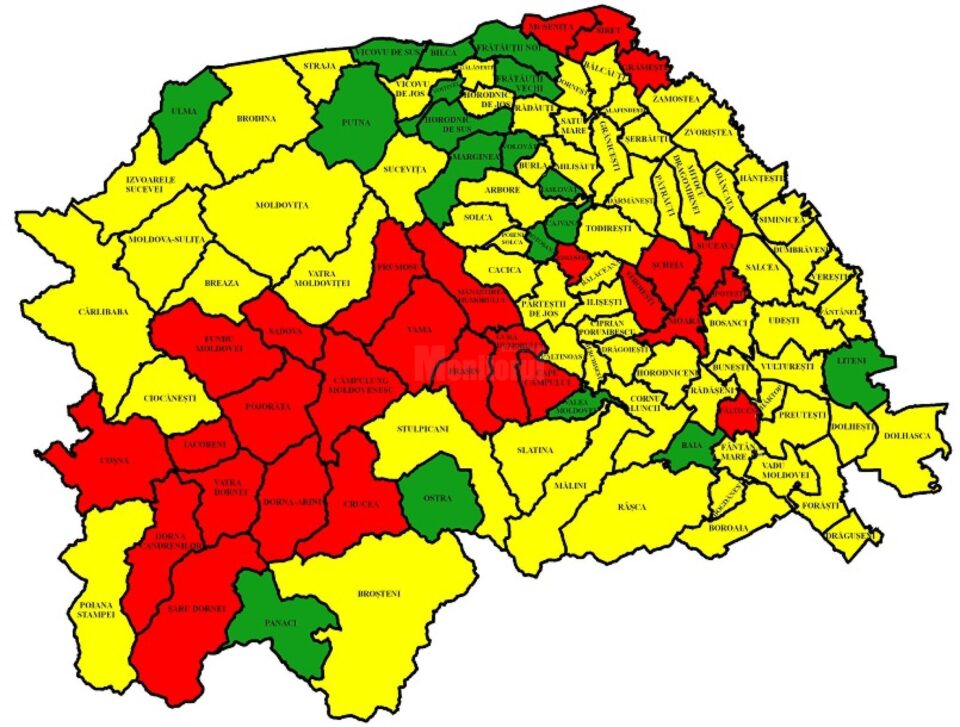 În municipiul Suceava mai sunt 204 de bolnavi covid, iar rata de infectare a scăzut la 5,98 la mie