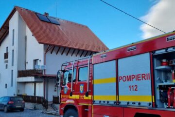 Incendiul a fost localizat și stins de pompieri