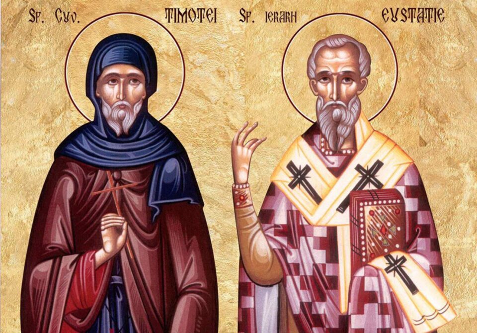 Sf. Cuv. Timotei; Sf. Ier. Eustatie, Arhiepiscopul Antiohiei