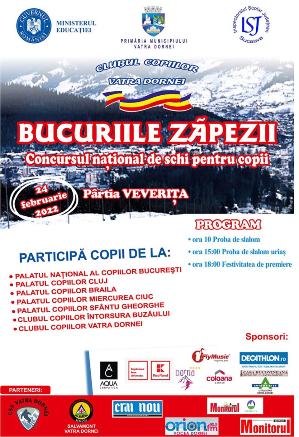 Concursul Național de Schi pentru copii „Bucuriile Zăpezii”