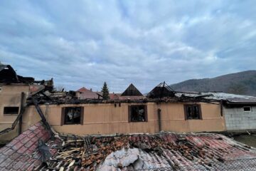 Dezastrul rămas în urma incendiului de la Putna