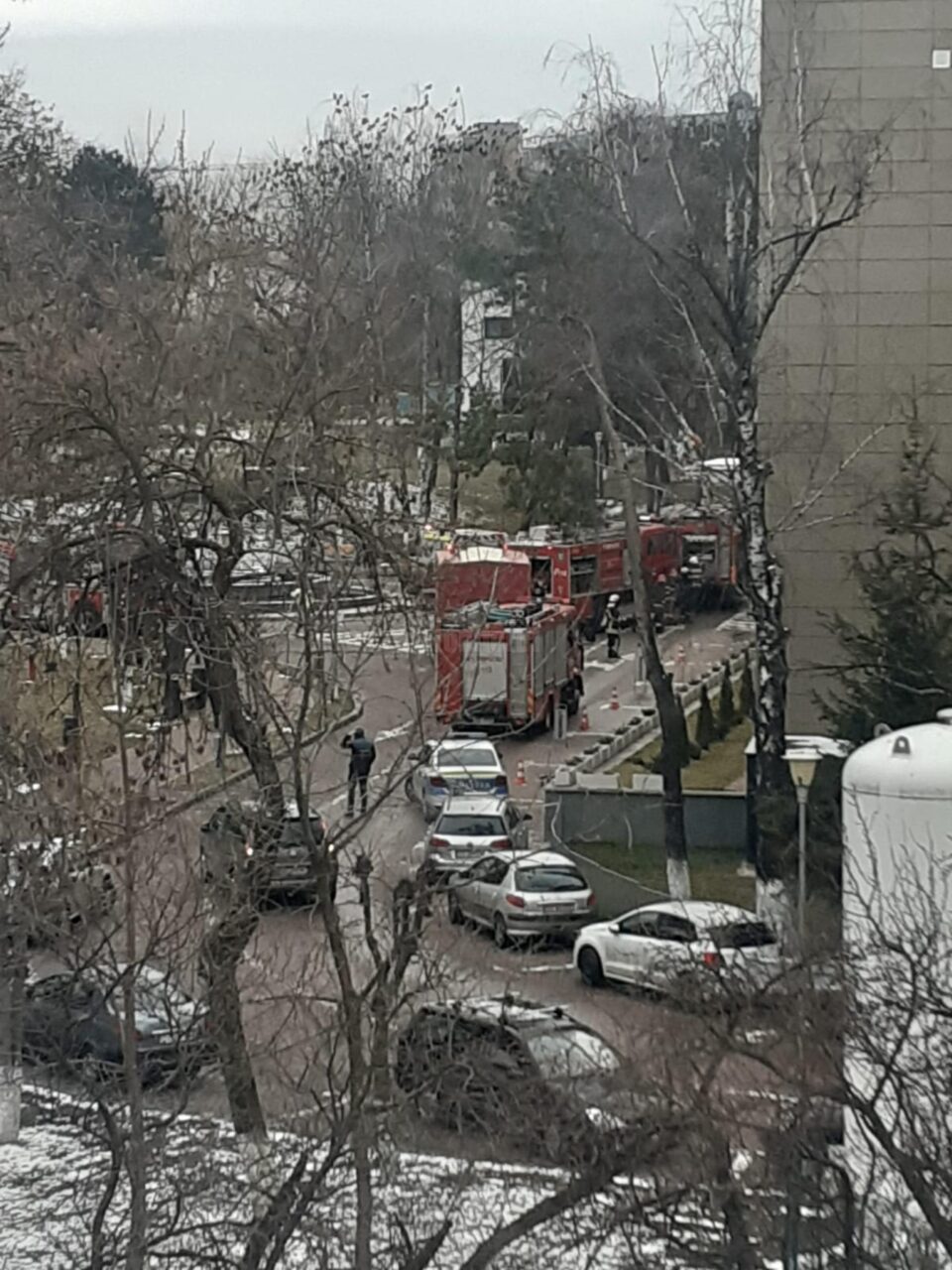 Alarmă de incendiu la Spitalul Județean. Din fericire, nu sunt probleme