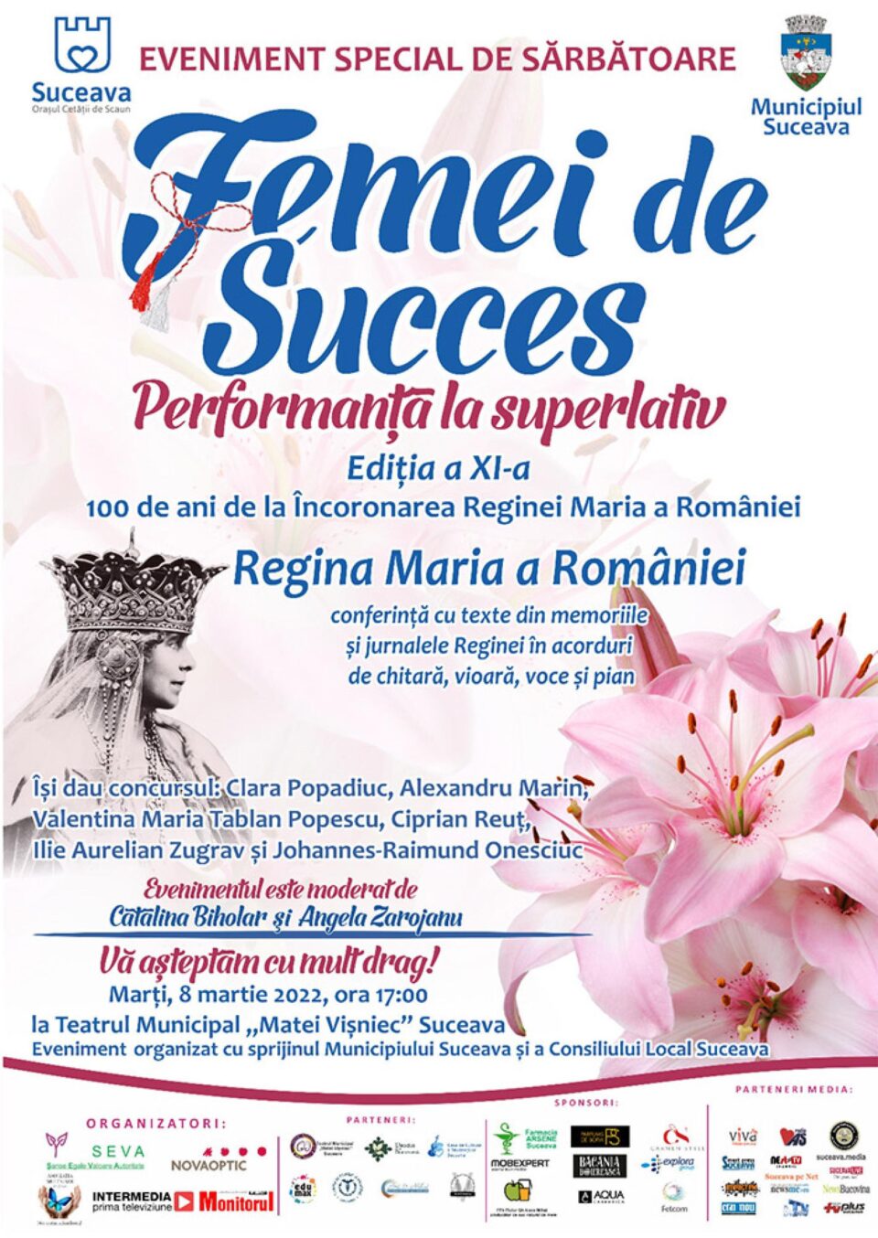 Evenimentul „Femei de succes! Performanță la superlativ!", ediția a XI-a, la Teatrul „Matei Vișniec” Suceava