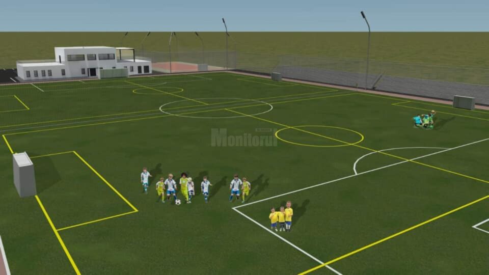 Proiectul bazei sportive cu cu teren de fotbal la dimensiuni UEFA și tribună de 500 de locuri