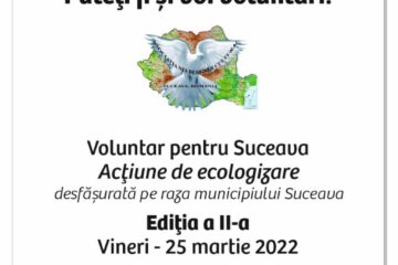 Asociația Nes Designer Cultural invită cât mai mulți suceveni la Campania „Voluntar pentru Suceava. Acțiune de Ecologizare!”