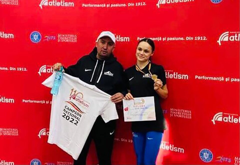 Antrenorul Cristian Prâsneac și dubla campioană națională Claudia Costiuc